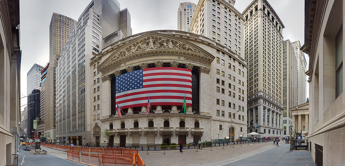 Die NYSE - New York Stock Exchange, Wall Street in New York City